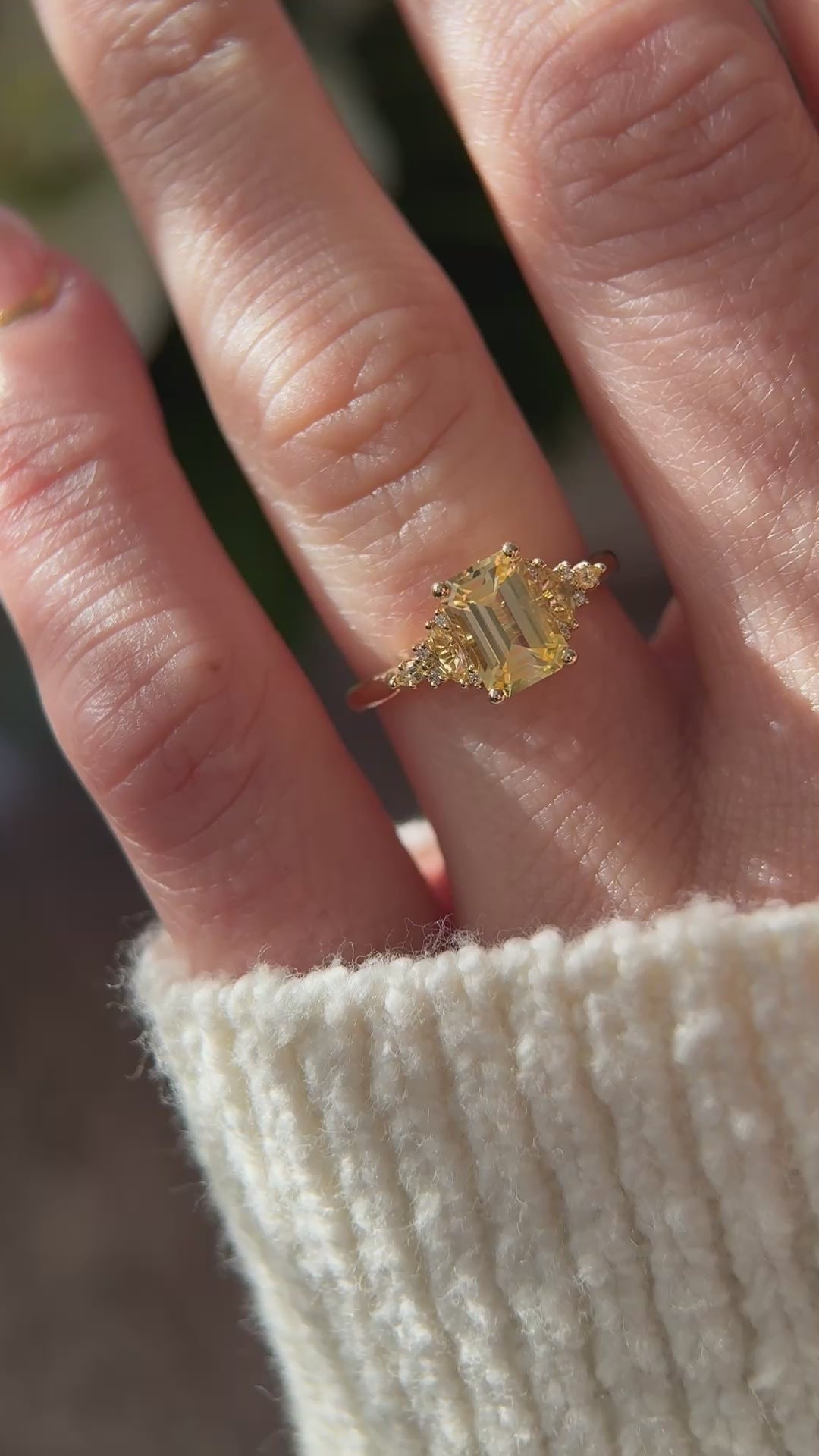 The Maeve Ring | 1.65 CT Emerald Cut Yellow Sapphire