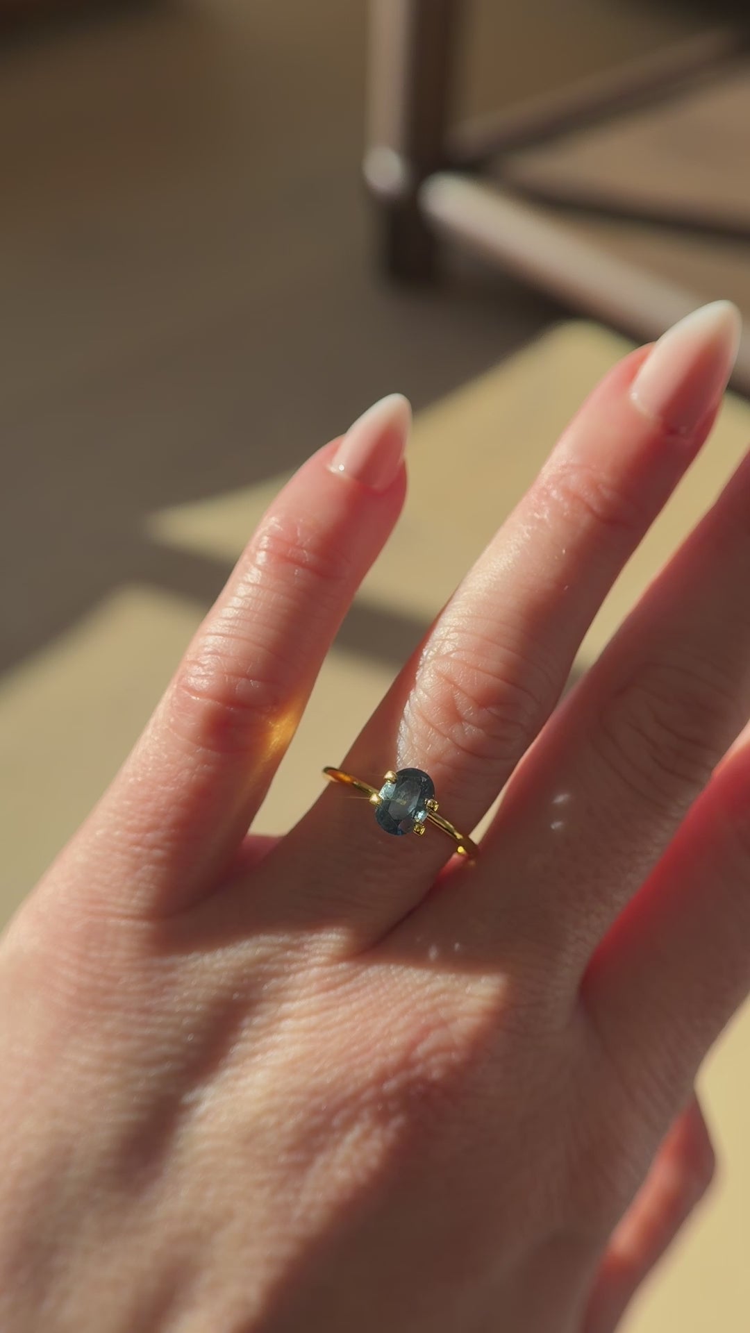 1.46 CT Oval Cut Teal Blue Montana Sapphire