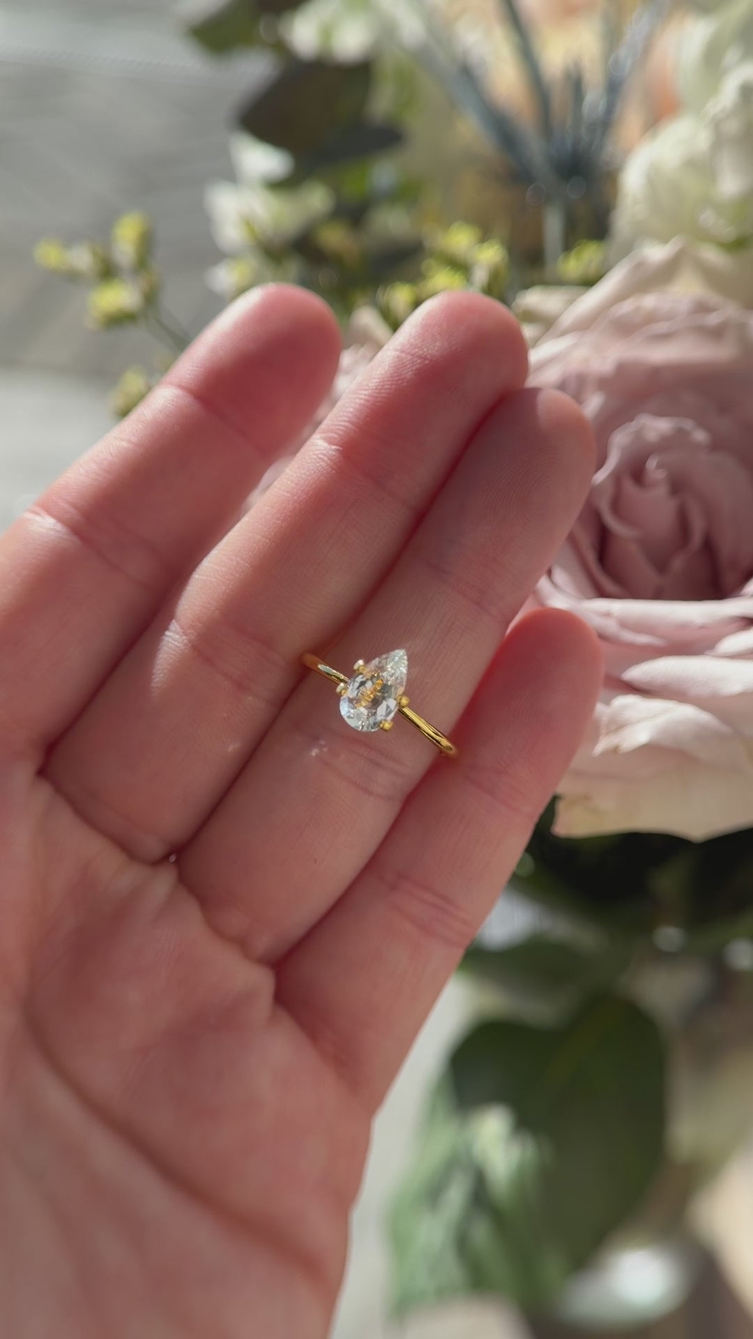 1.34 CT Pear White Sapphire