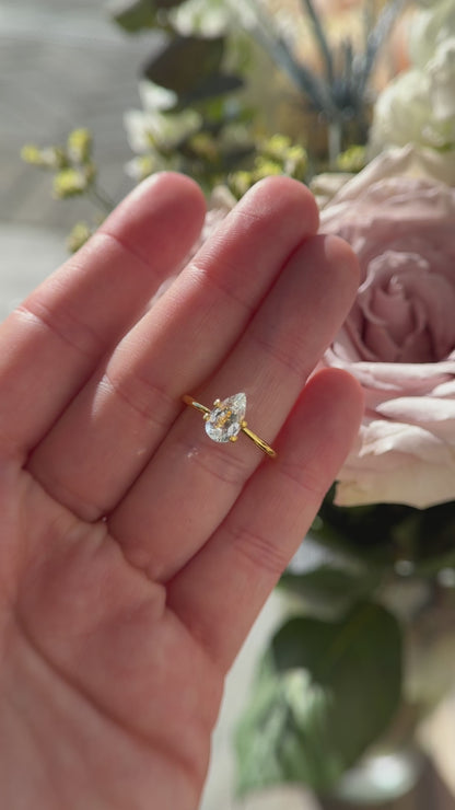 1.34 CT Pear White Sapphire