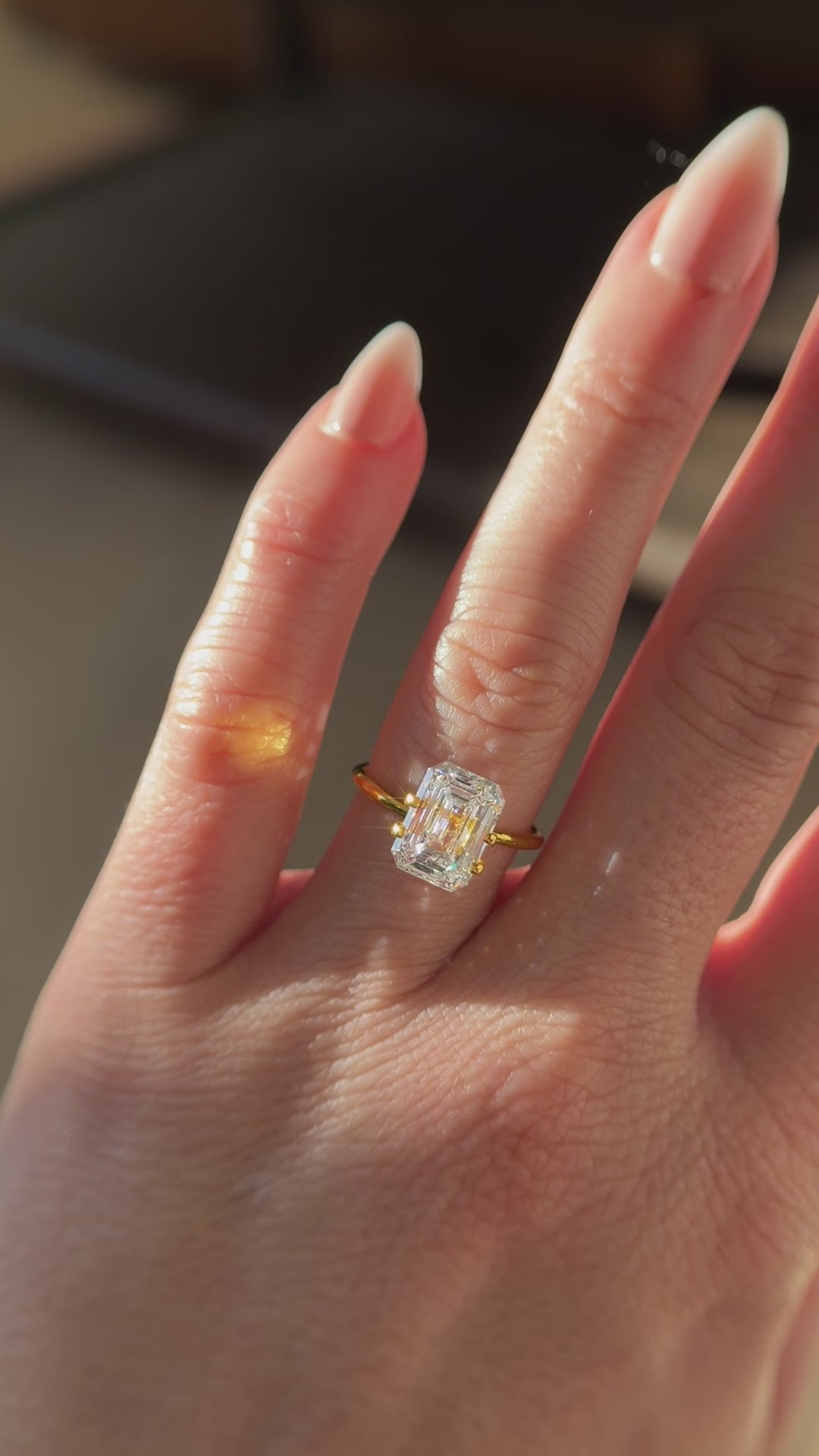 4.06 CT Lab Created Emerald Cut Diamond