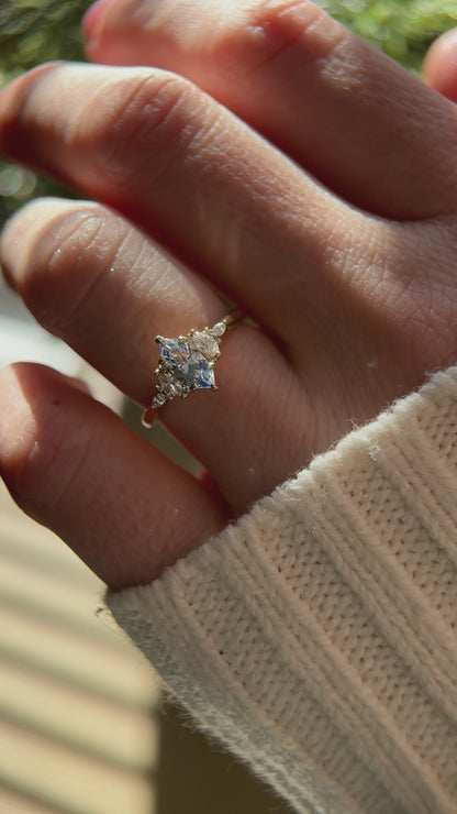 The Maeve 0.65 CT Marquise Periwinkle Sapphire Ring