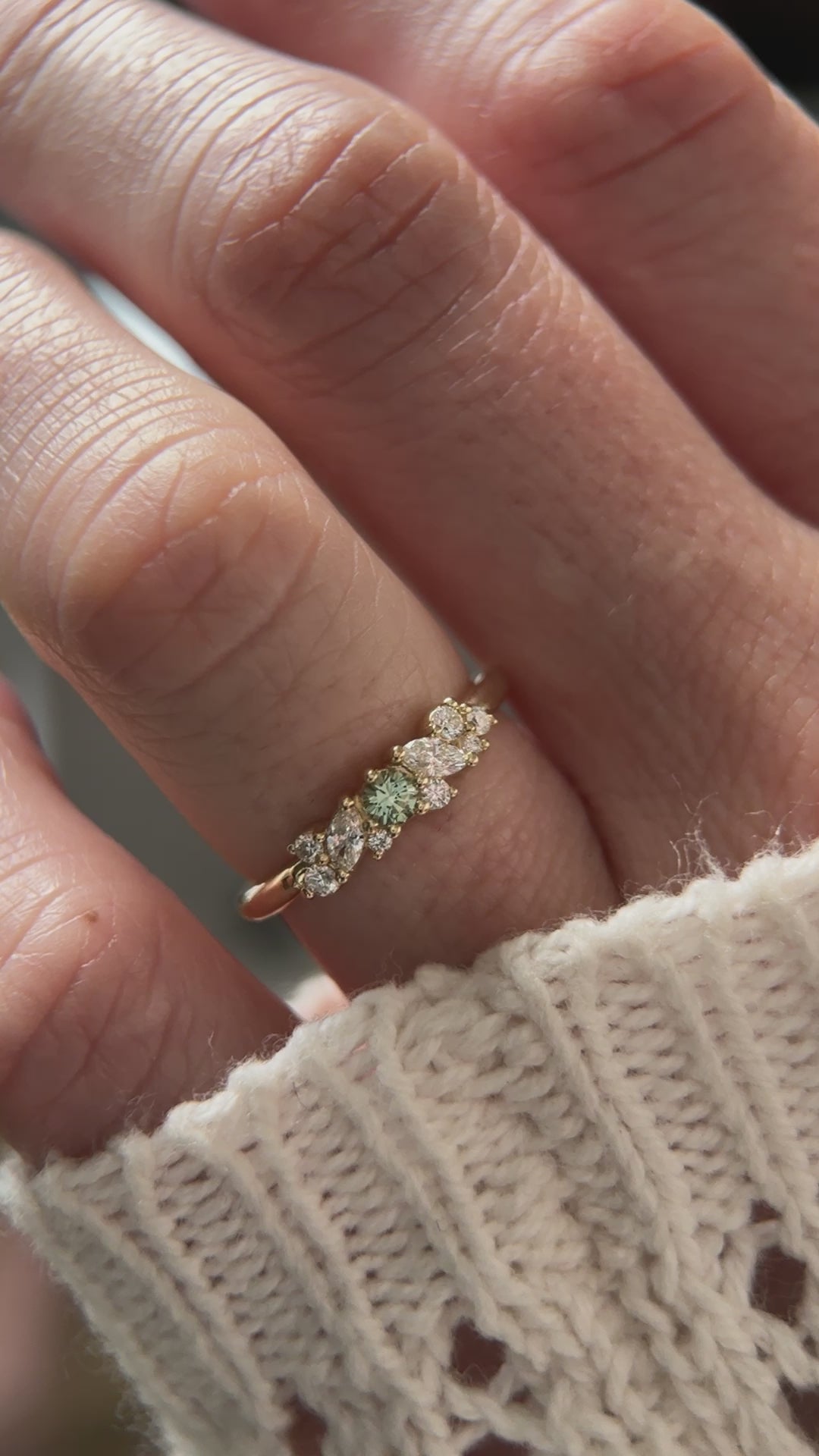 The Verity Ring - Green Sapphire