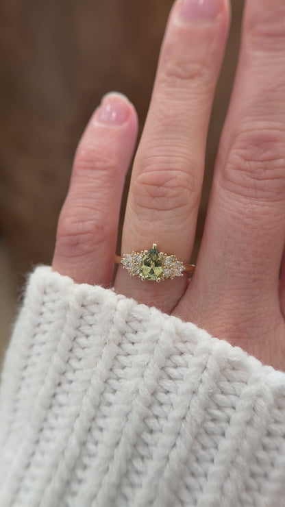 The Rosalie Ring | 1.09 CT Pear Green Sapphire