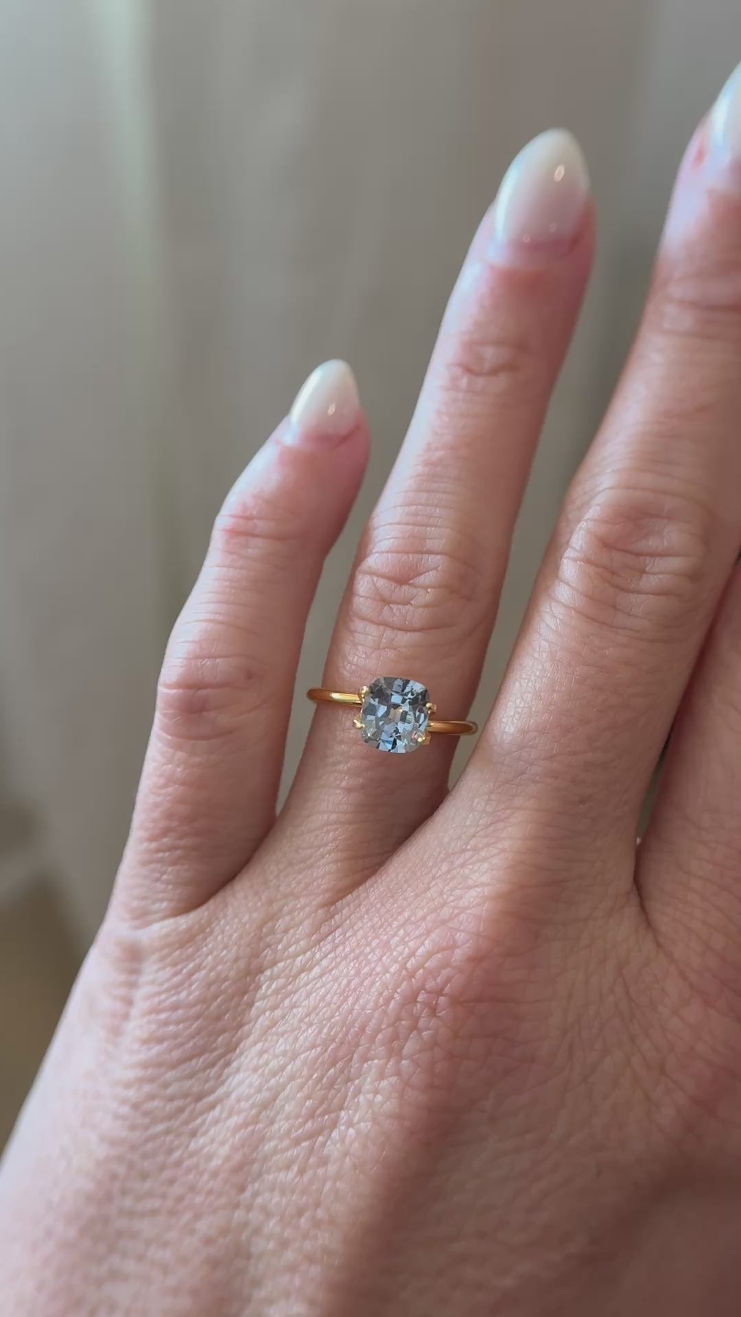 1.99 CT Cushion Cut Gray Sapphire
