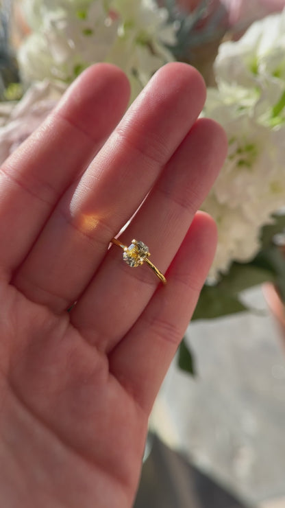 1.09 CT Radiant Bicolor Blue/Golden Sapphire