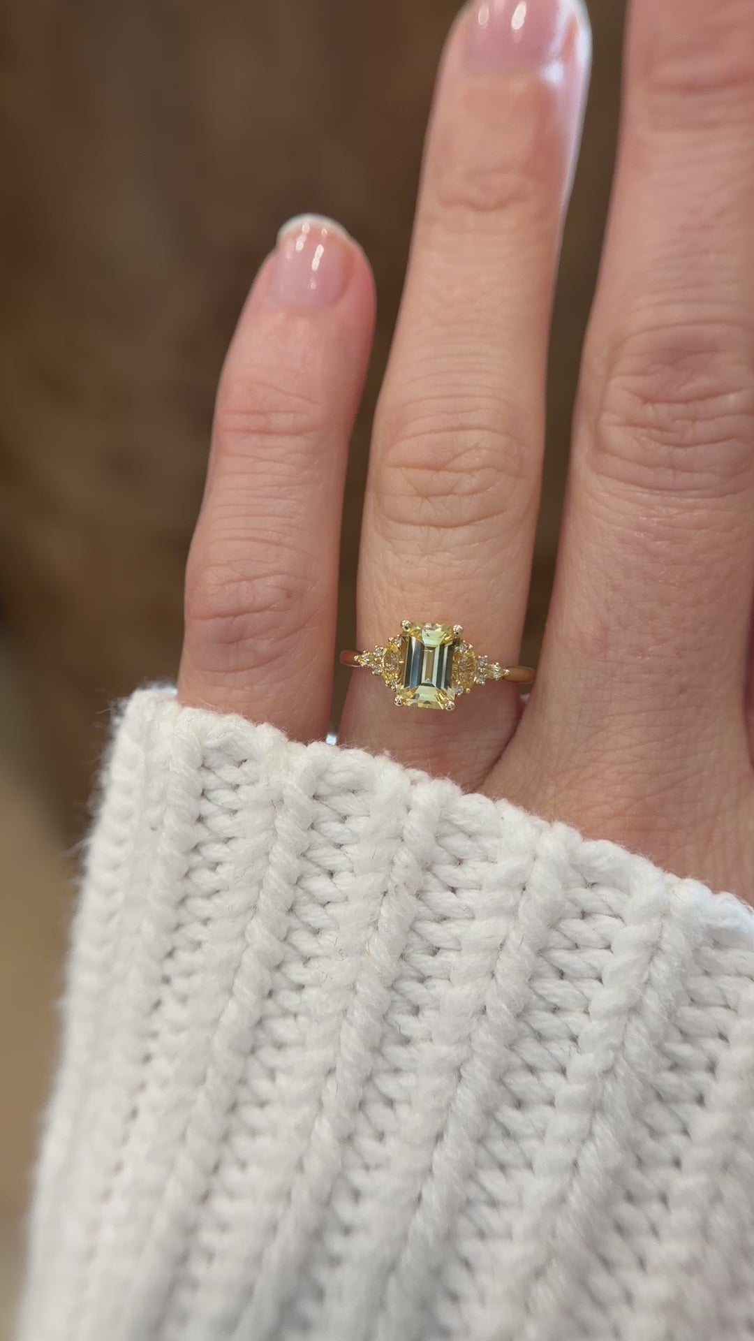 The Maeve Ring | 1.65 CT Emerald Cut Yellow Sapphire