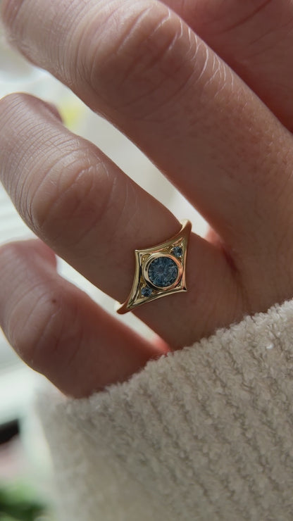 The Roxy Ring | Blue Montana Sapphire