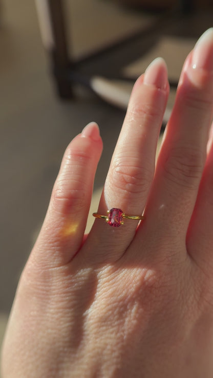 1.17 CT Radiant Cut Pink/Red Spinel