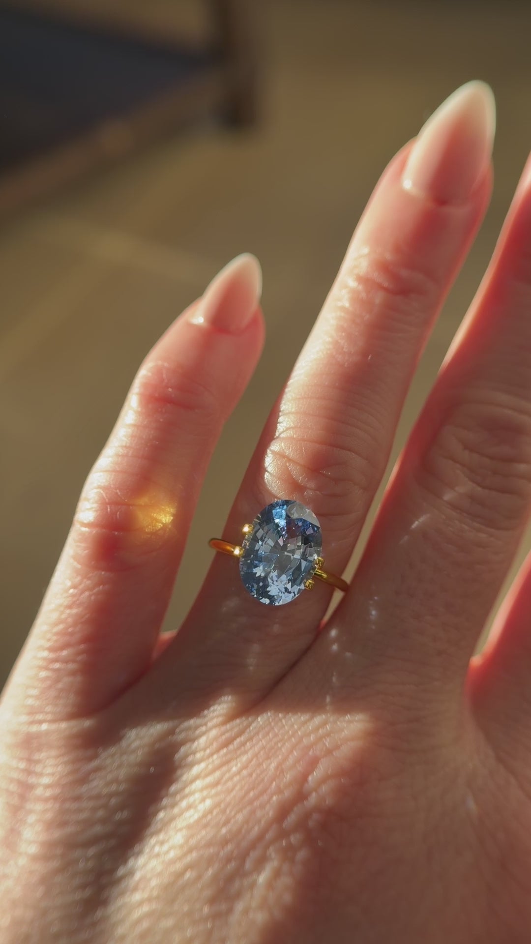 6.43 CT Oval Blue Sapphire