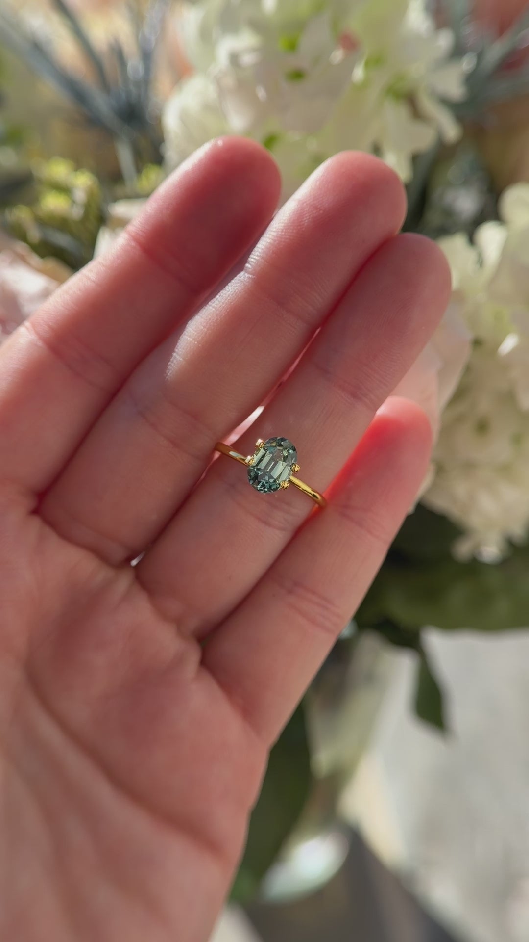 2.04 CT Oval Teal/Green Sapphire