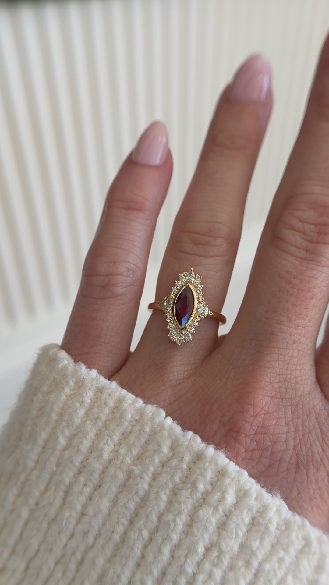 The Ethereal Ring | 1.1 CT Marquise Ruby