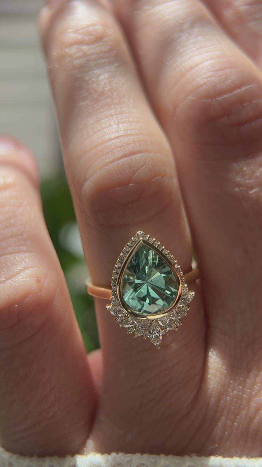 The Penelope Ring | 2.7 CT Pear Paraiba Tourmaline