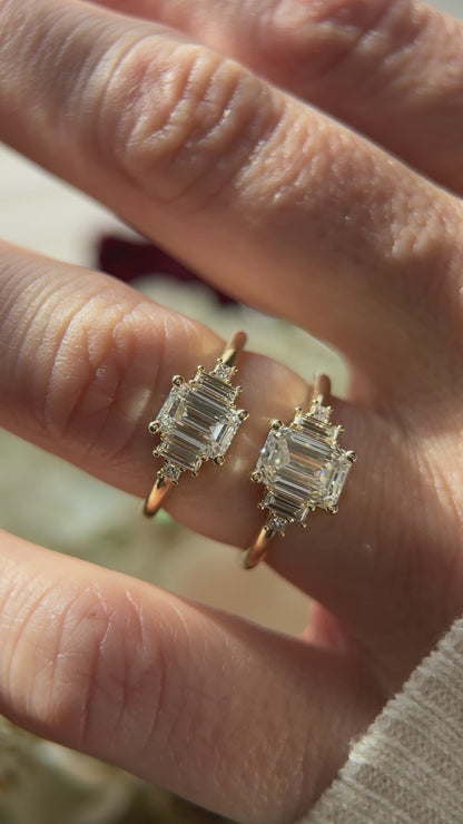 The Mira Ring | Emerald Cut Diamond