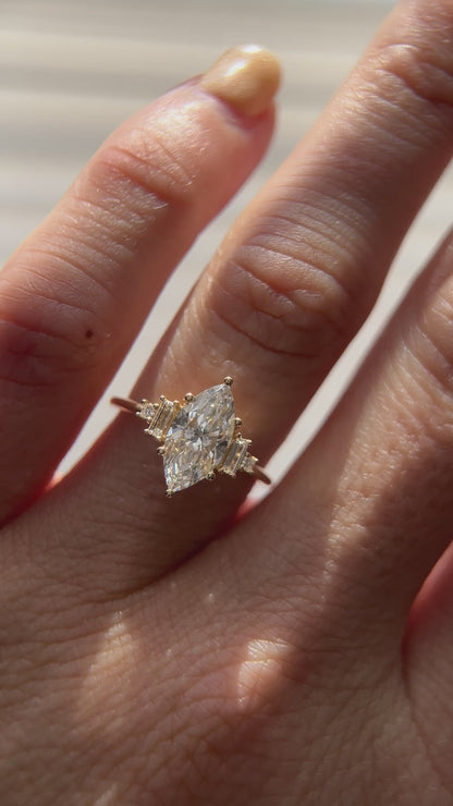 The Mira 1.5 CT Marquise Diamond Ring