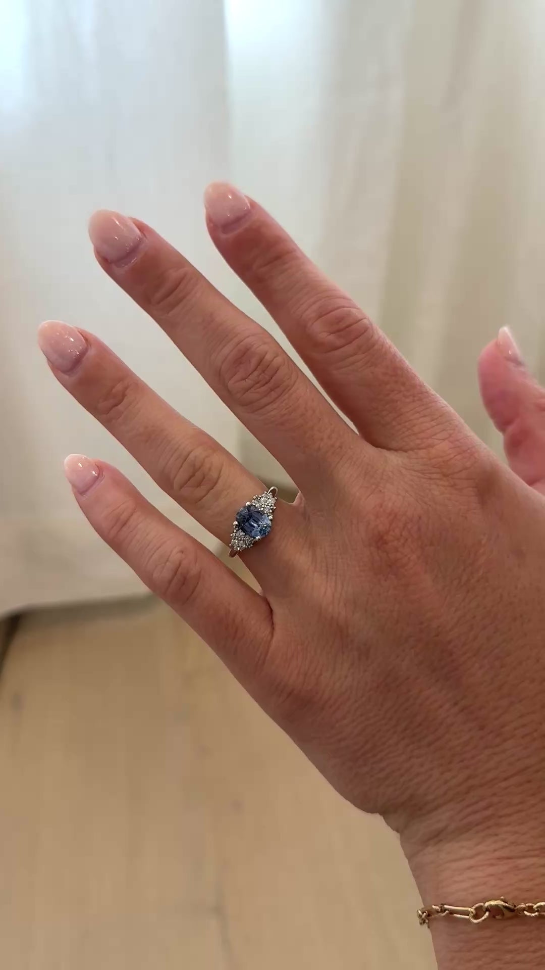 The Rosalie Ring | 2.13 CT Oval Blue Sapphire