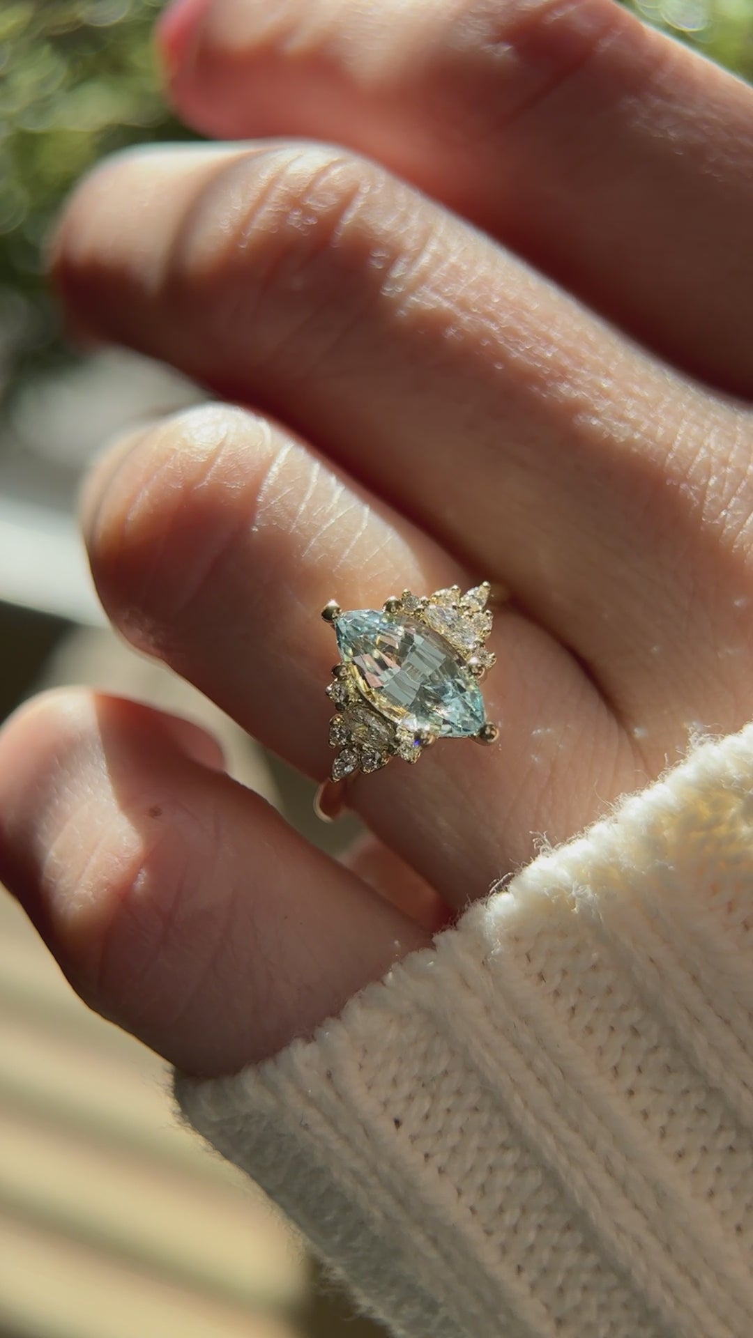 The Maeve 1.76 CT Marquise Aquamarine Ring