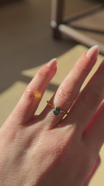 1.12 CT Pear Cut Teal Blue Montana Sapphire