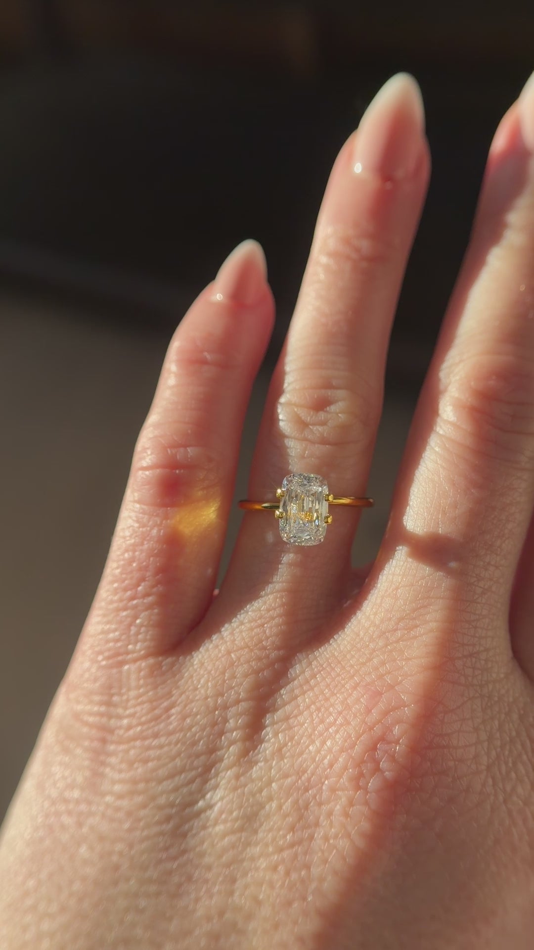 2.59 CT Lab Created Scissor Cushion Cut Diamond