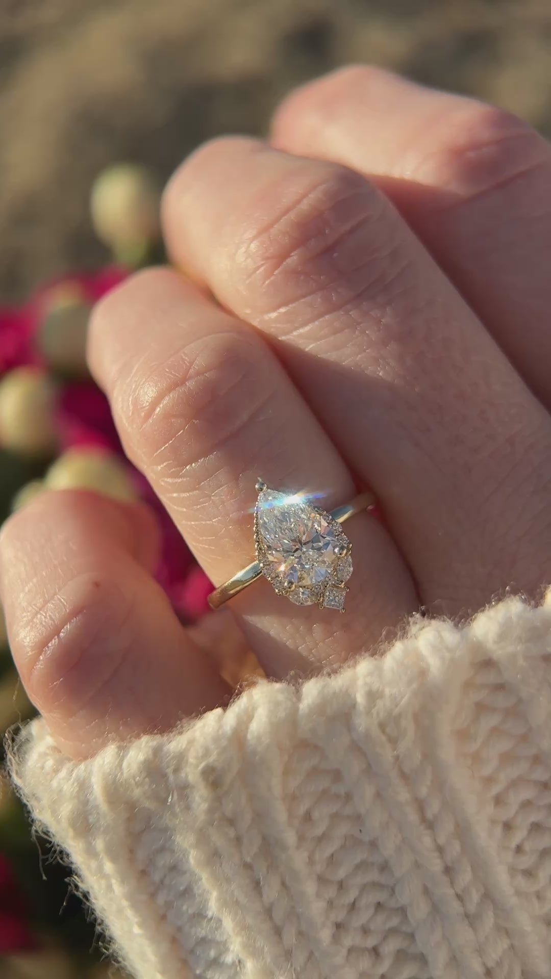 The Charlotte Ring | Pear Diamond