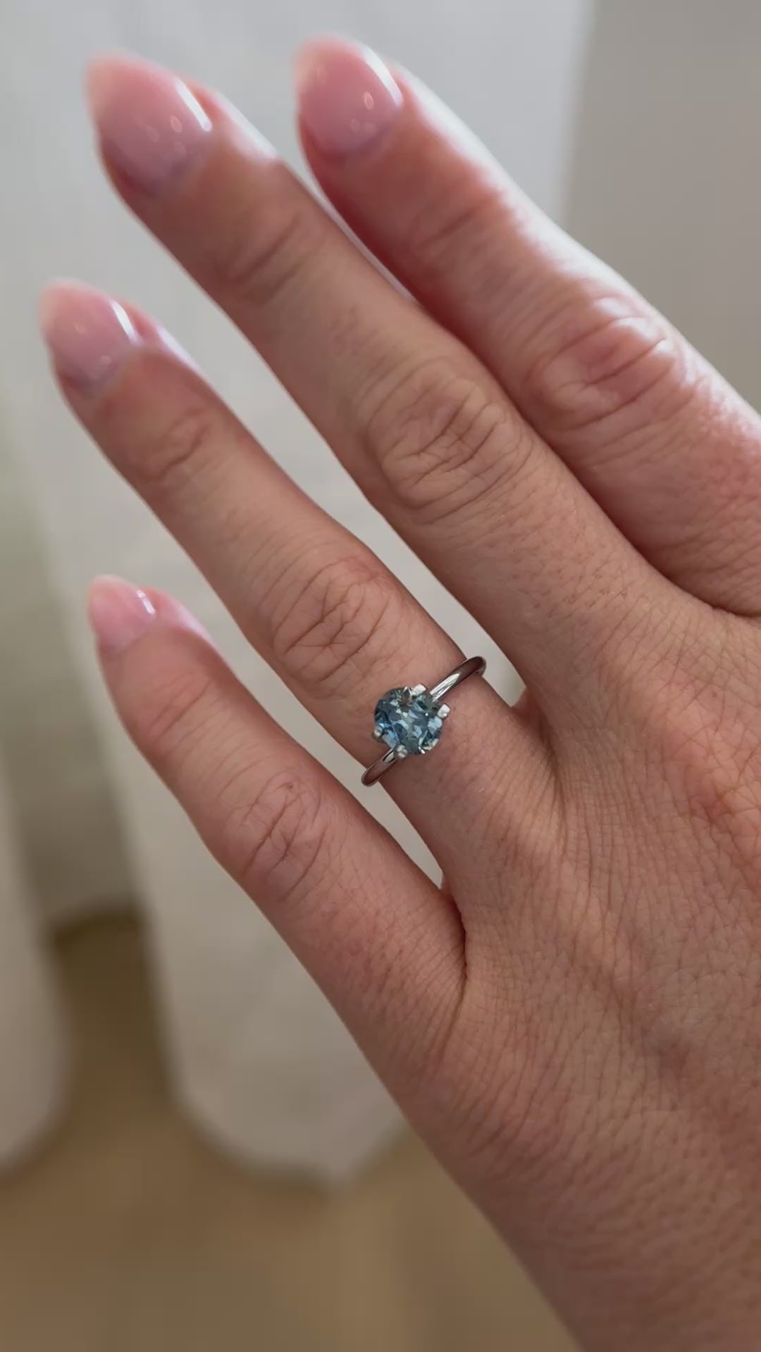 1.43 CT Oval Cut Teal Sapphire