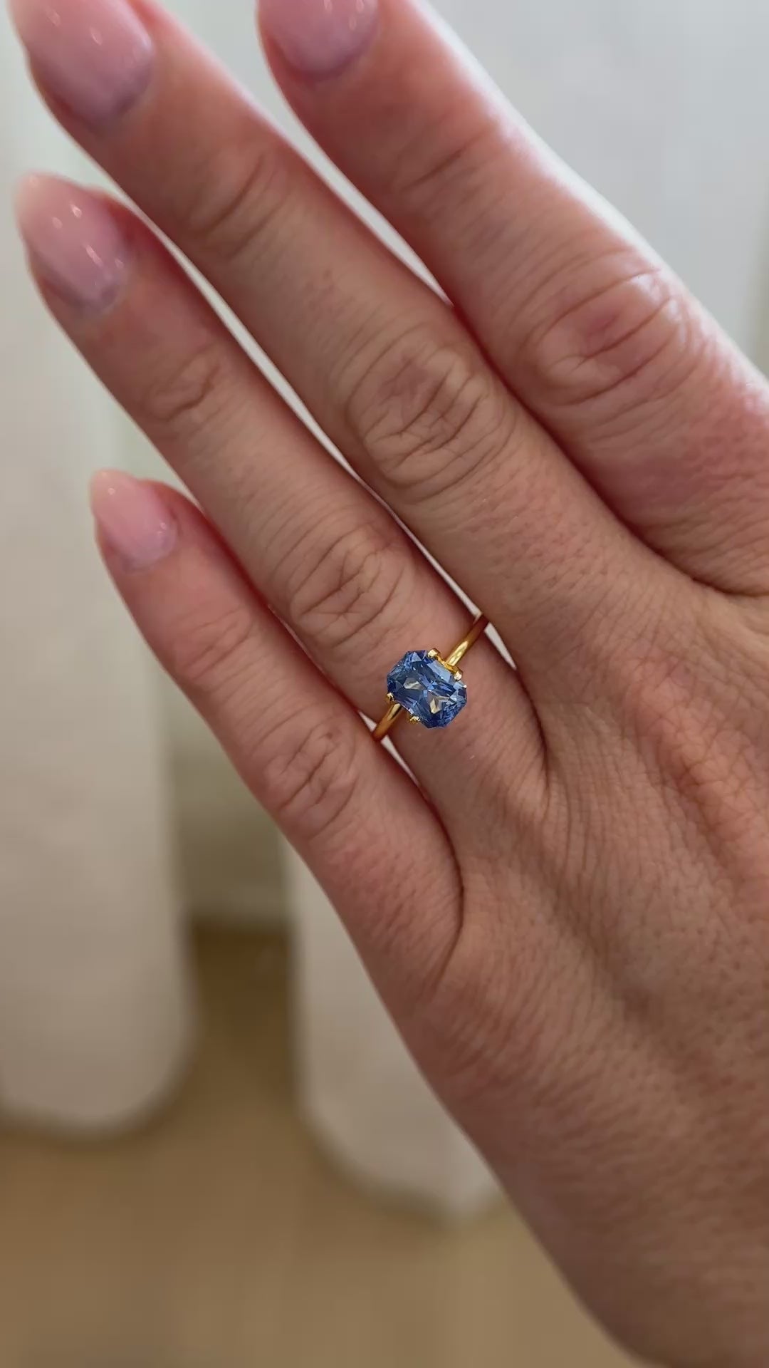 2.54 CT Radiant Cut Blue Sapphire