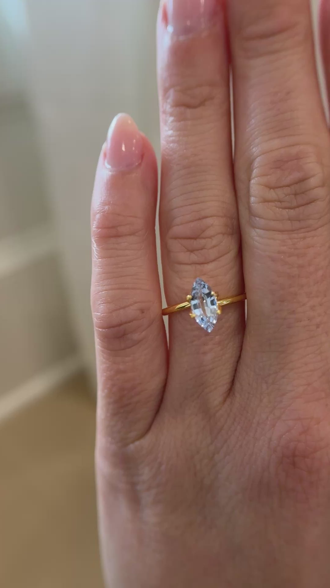 1.14 CT Marquise Cut Light Blue Sapphire