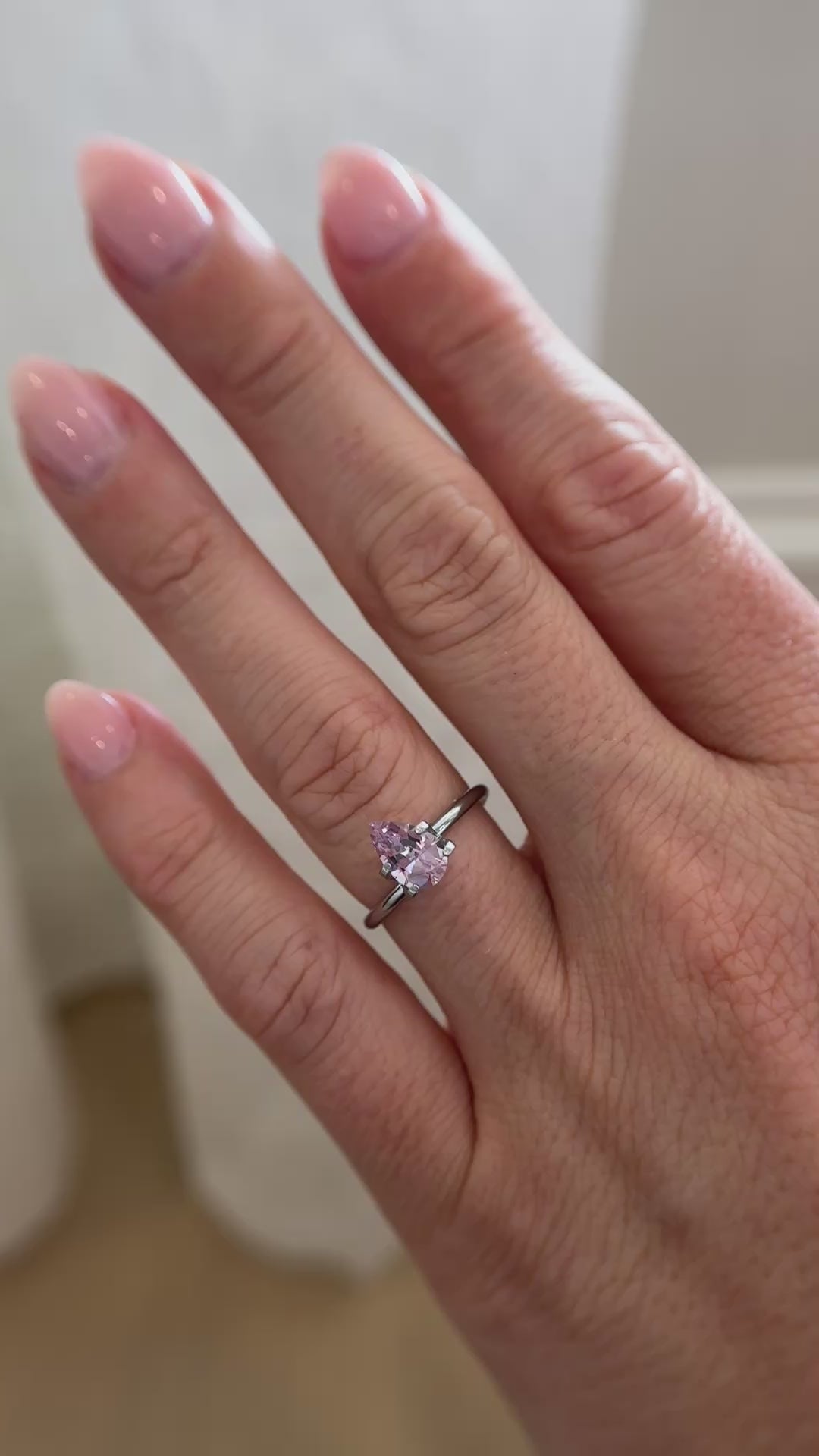 1.3 CT Pear Cut Purple Sapphire