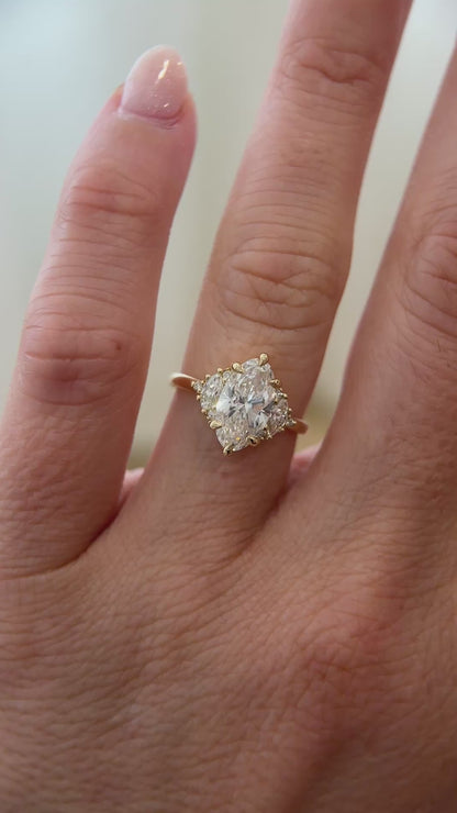The Maren Ring | 1.96 CT Elongated Oval Diamond
