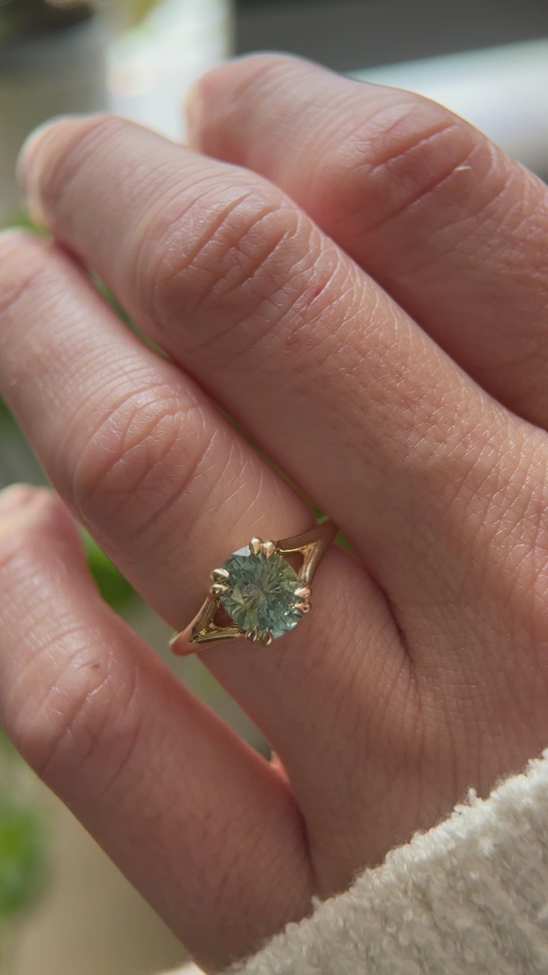 The Weaver Ring - 2.41 CT Oval Montana Sapphire