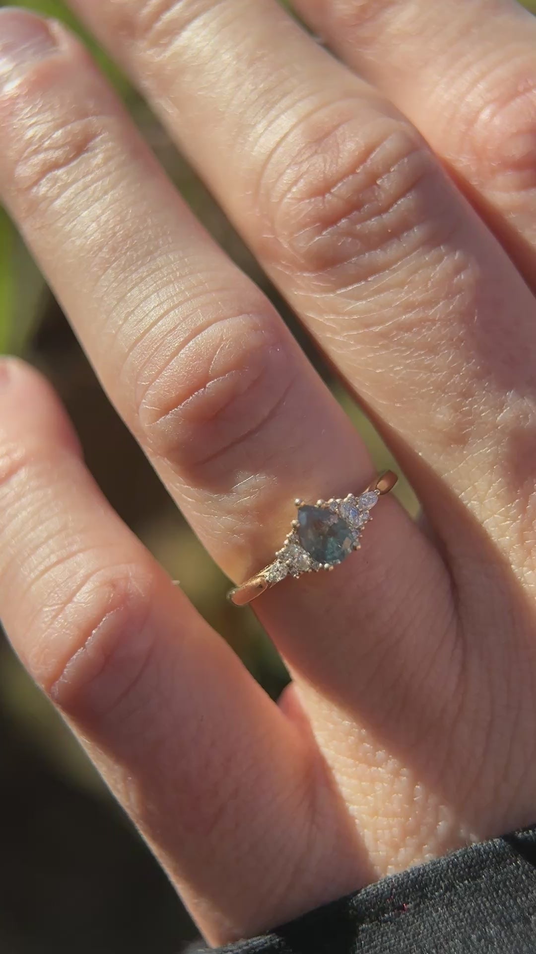 The Maeve Ring | 0.45 CT Pear Alexandrite