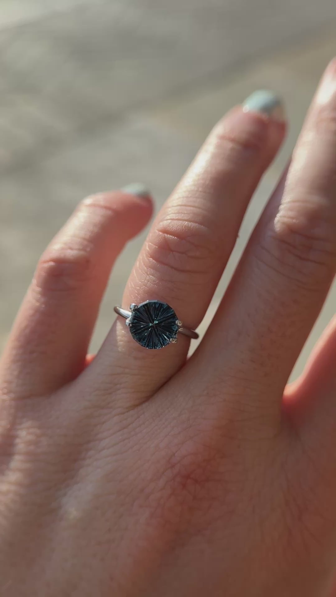 1.42 CT Round Starbrite™ Cut Blue Australian Sapphire