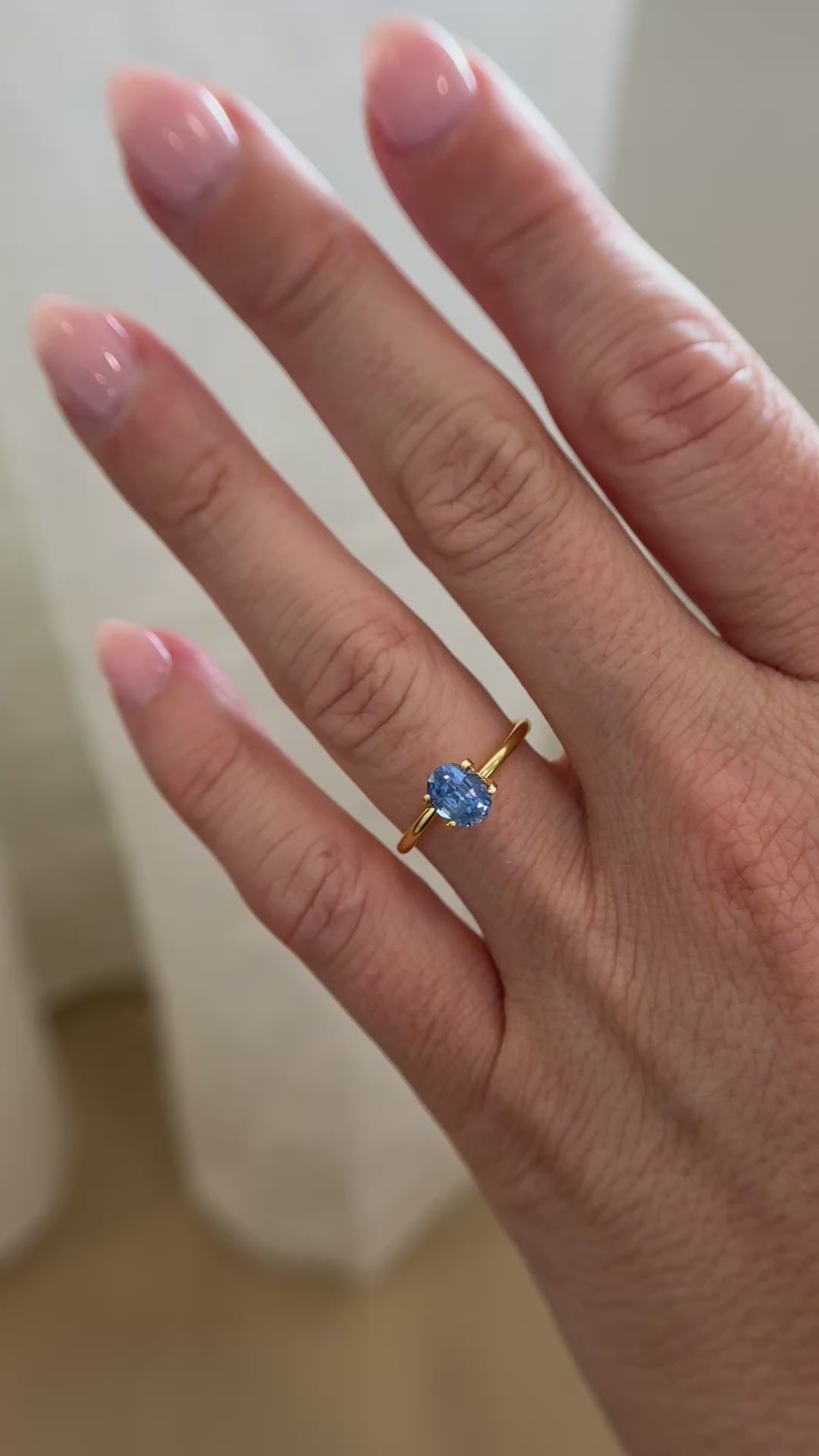 1.23 CT Oval Cut Blue Sapphire