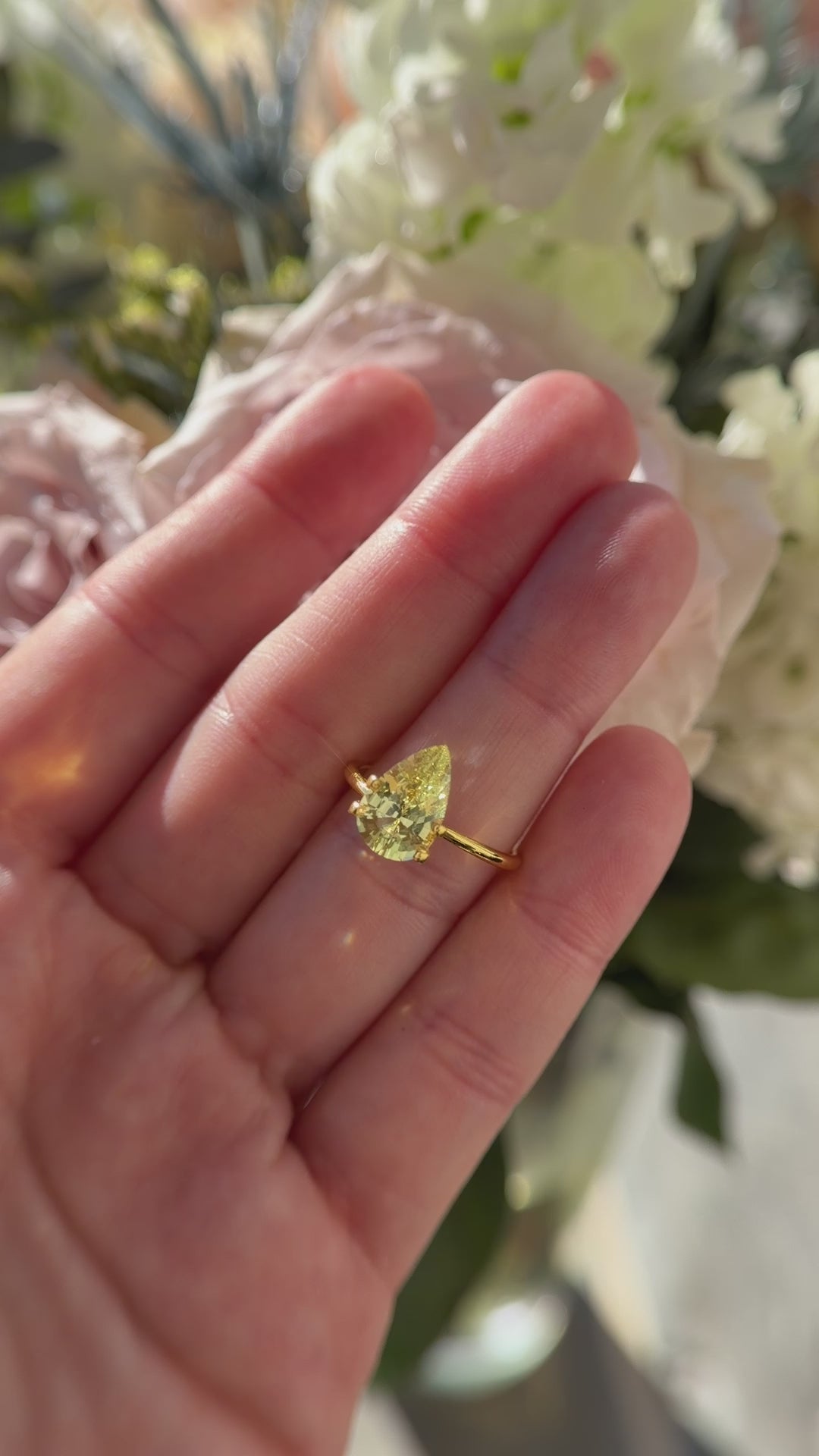 3.04 CT Pear Yellow Sapphire