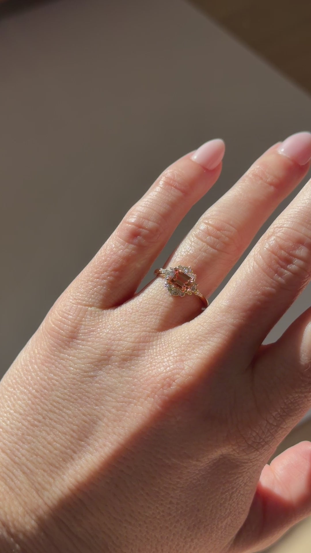 The Comtesse Ring | 1.01 CT Emerald Cut Imperial Topaz