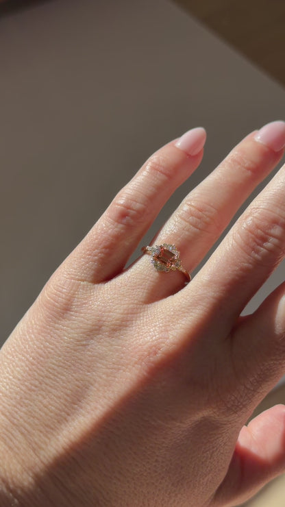 The Comtesse Ring | 1.01 CT Emerald Cut Imperial Topaz