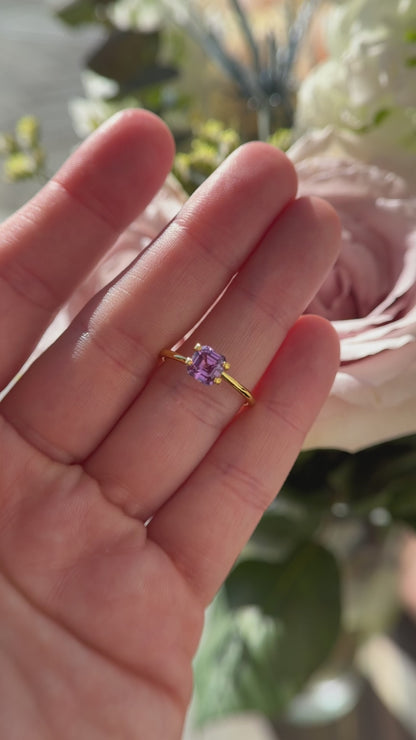 1.25 CT Asscher Purple Sapphire