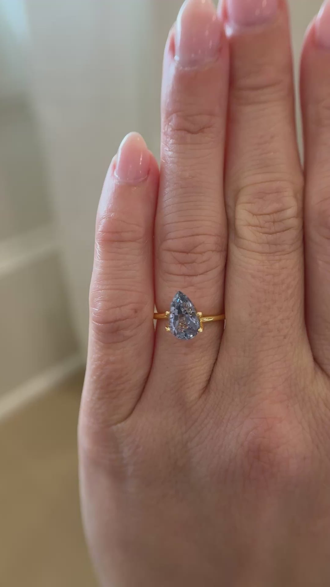 3.03 CT Pear Cut Blue/Purple Sapphire