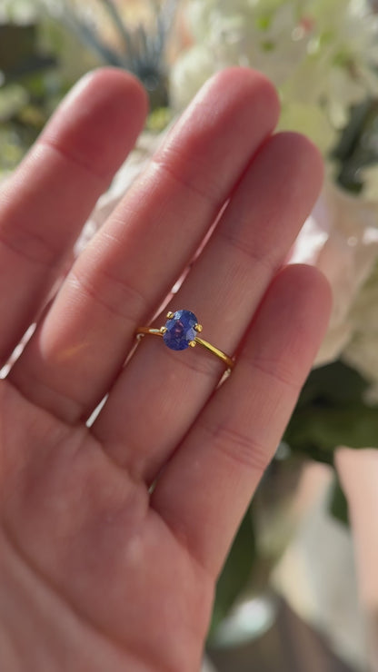 1.44 CT Oval Deep Purple Sapphire