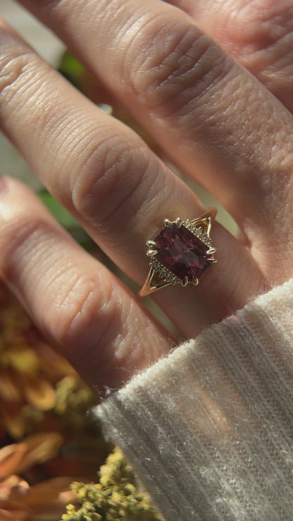 The Serendipity Ring | 2.99 CT Radiant Red Zircon