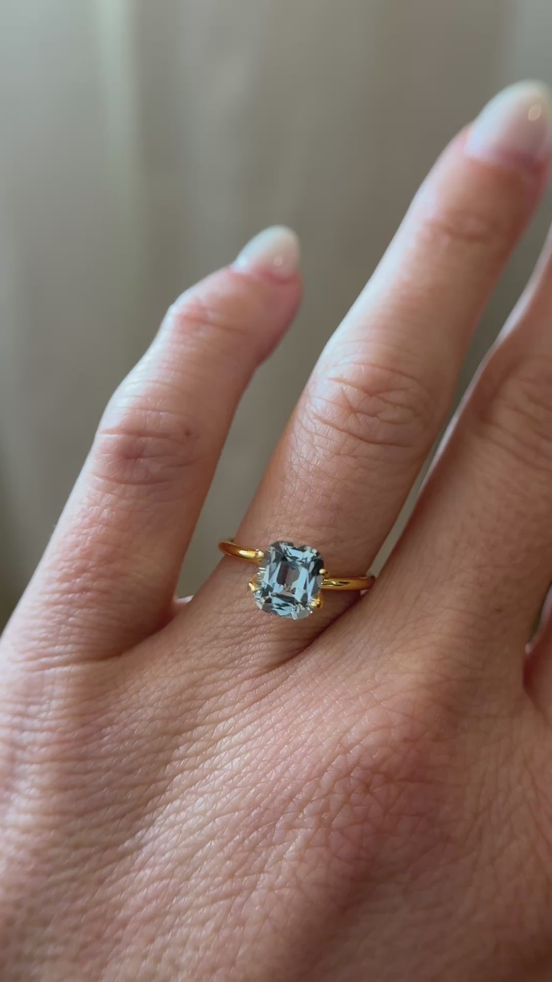 2.26 CT Cushion Cut Pale Green Sapphire