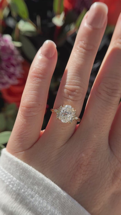 The Veraine Ring | 2.5 CT Oval Diamond