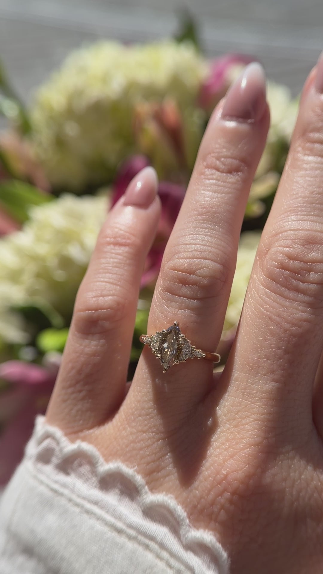 The Maeve Ring | 1.5 CT Marquise Brown Diamond