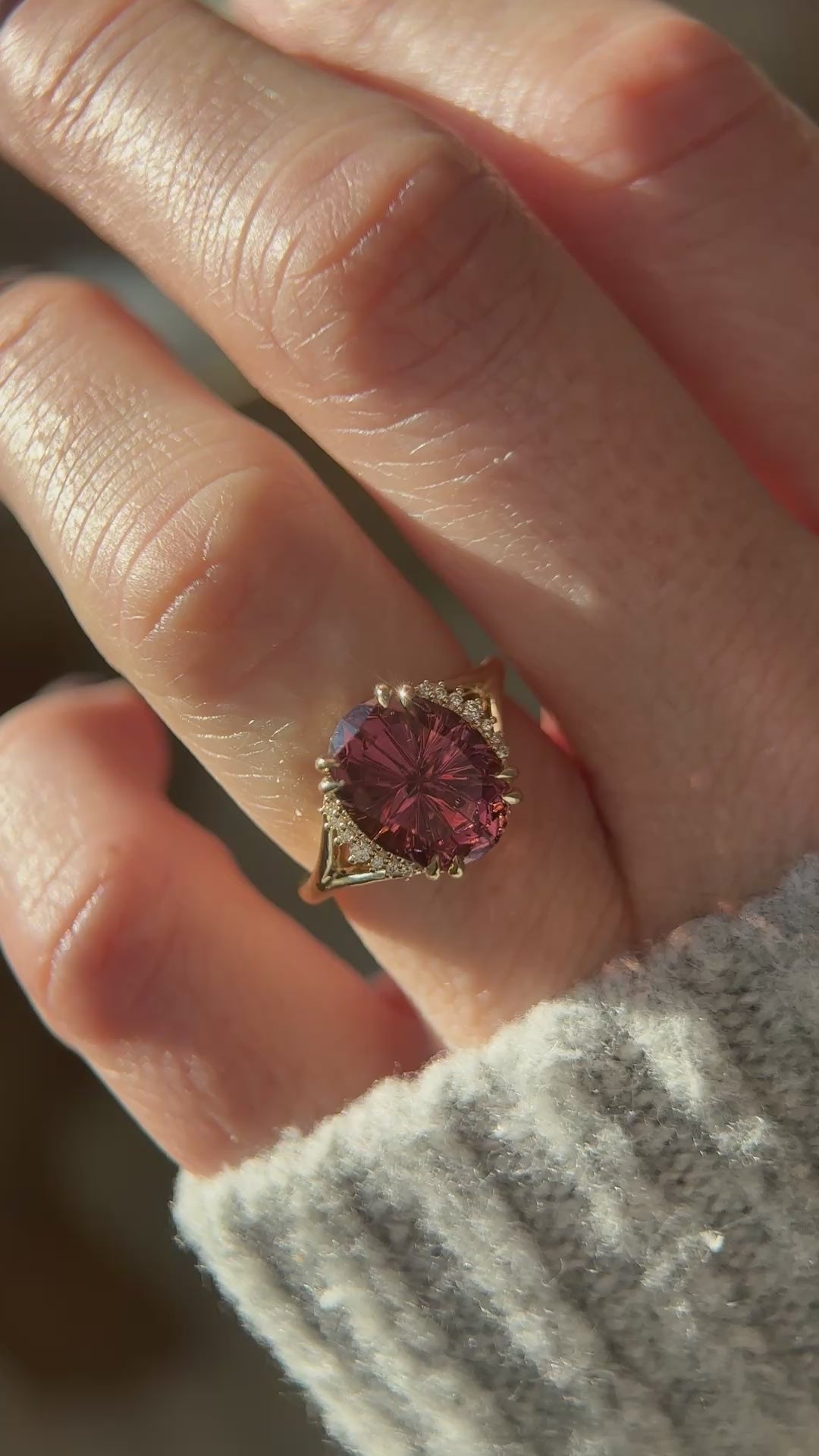 The Serendipity Ring | 4.39 CT Oval Starbrite™ Pink Tourmaline