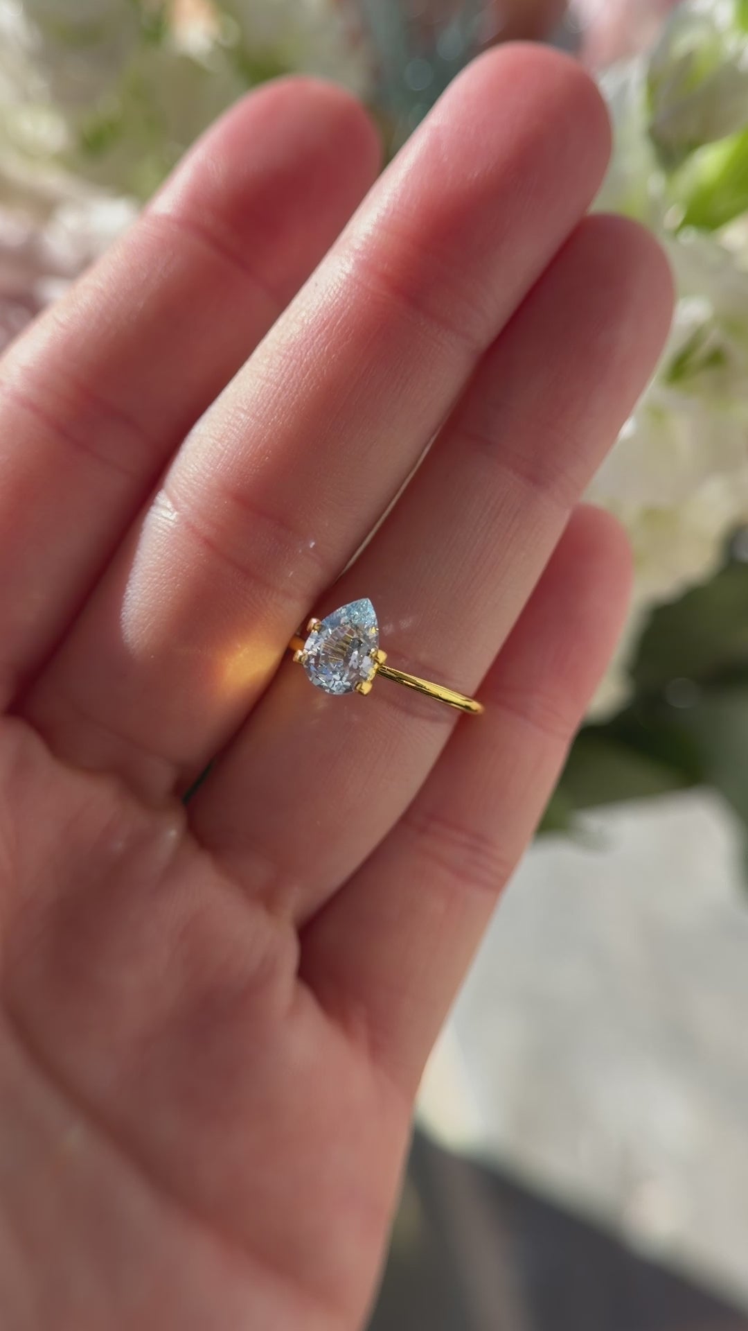 1.63 CT Pear Light Blue Sapphire