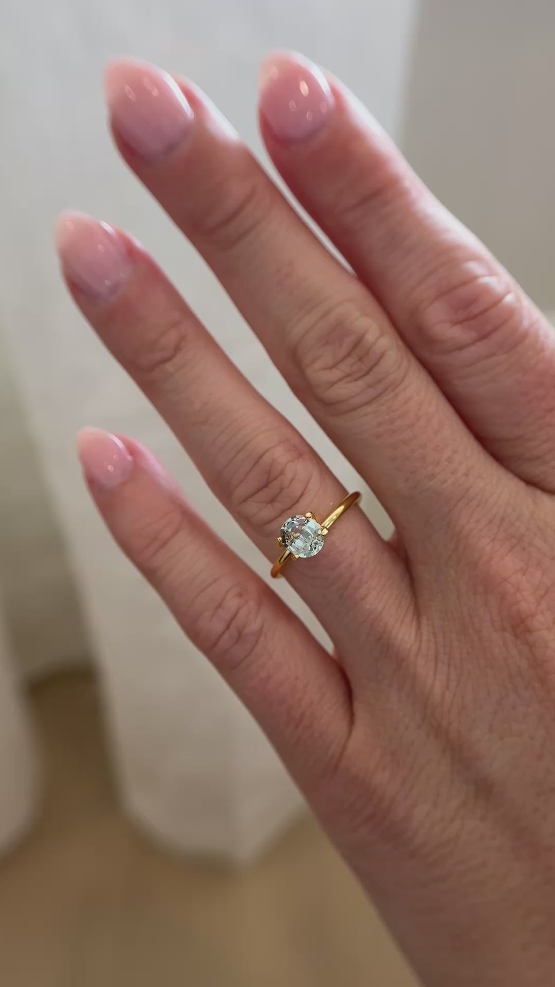 1.17 CT Oval Cut Sage Green Sapphire