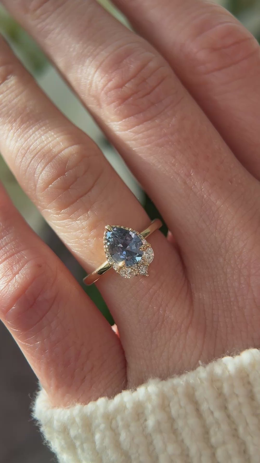 The Charlotte Ring | 1.54 Blue Sapphire