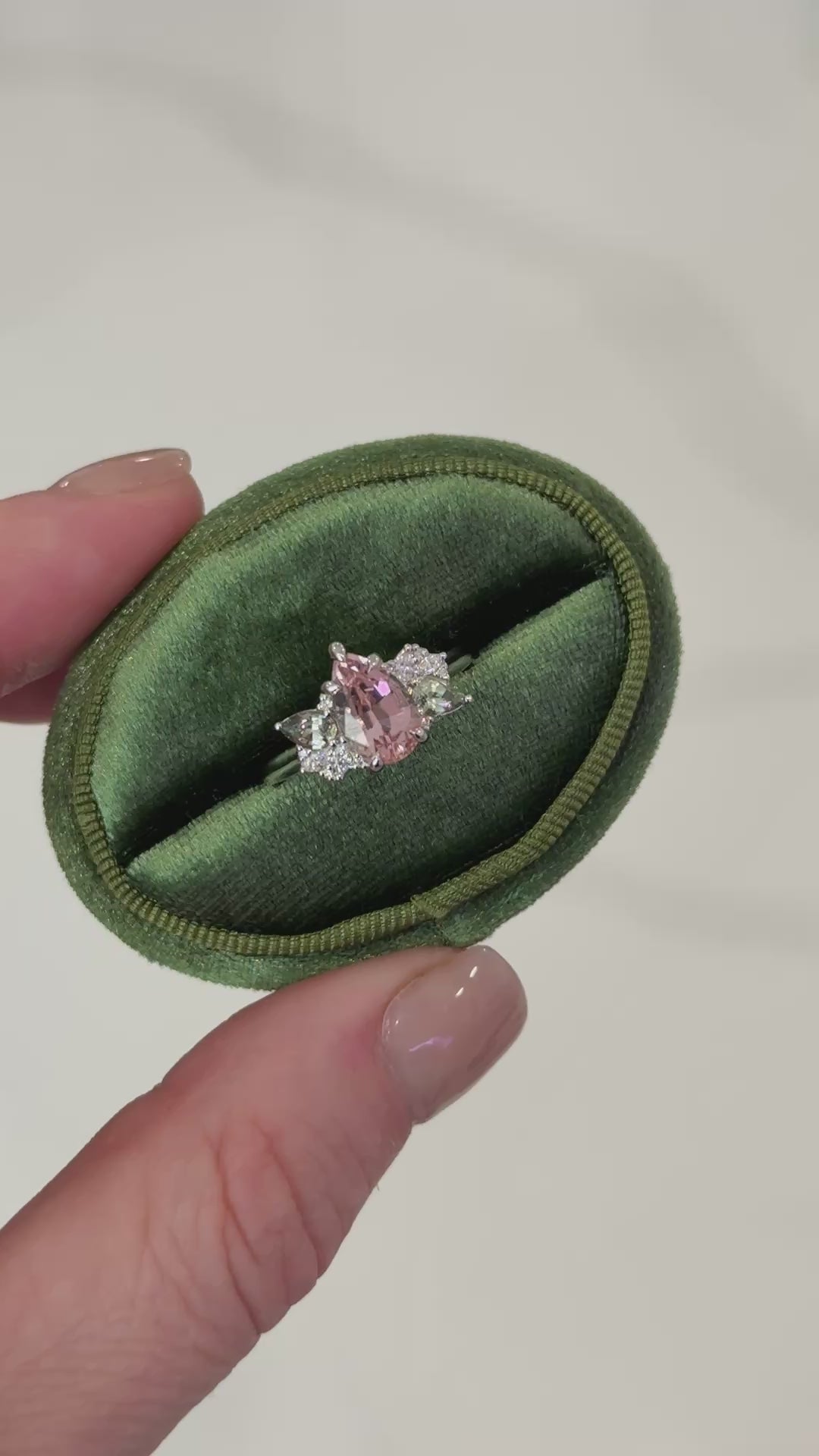 The Fleur Ring | 1.8 CT Pear Pink Tourmaline