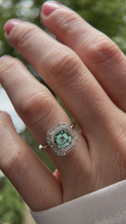 The Satine 1.57 CT Seafoam Tourmaline Ring