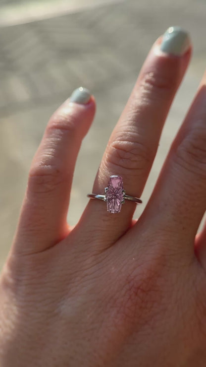 2.78 CT Elongated Cushion Starbrite™ Cut Purple/Pink Bicolor Sapphire